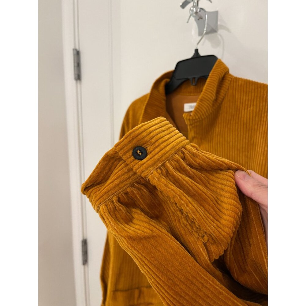 Toast UK Swingy Needlecord Corduroy Shirt Dress Size UK 18 US 14 Ochre Yellow - Picture 3 of 10